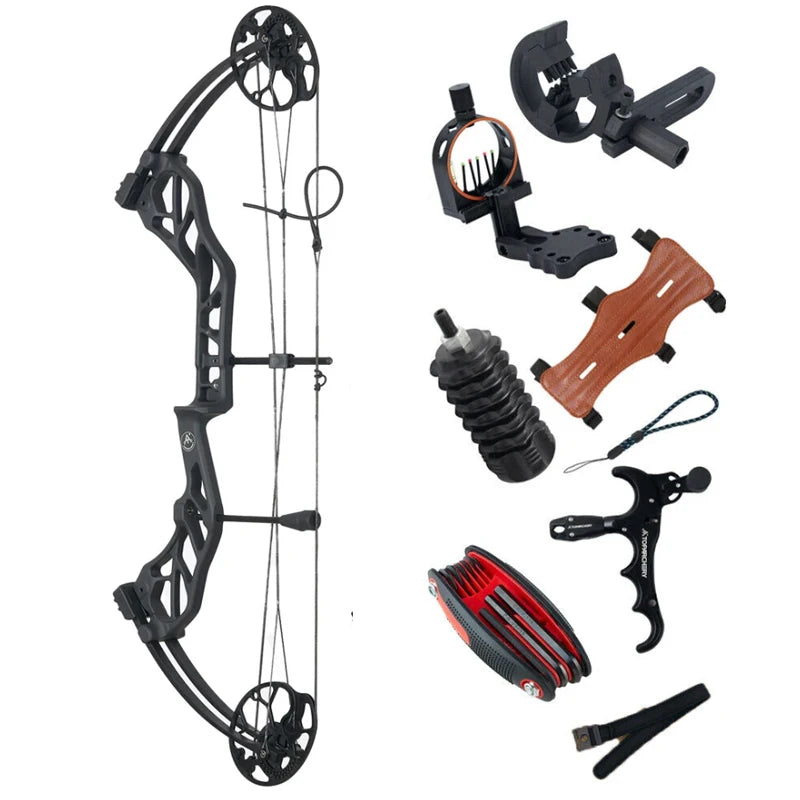 Archery 19-70lbs Draw Weight Adjustable Shooting Right Hand Hunting Compound Bow