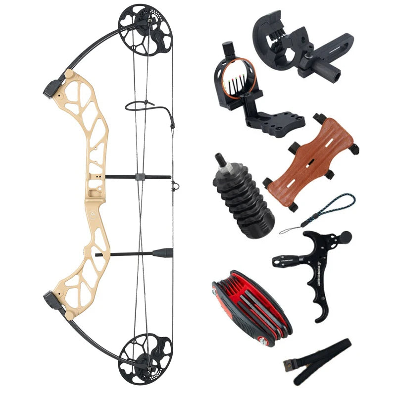 Archery 19-70lbs Draw Weight Adjustable Shooting Right Hand Hunting Compound Bow