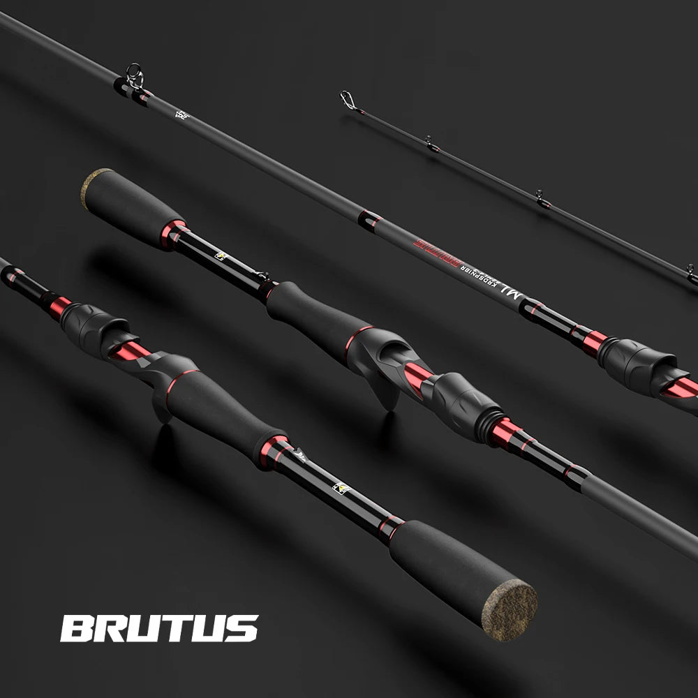 Carbon Spinning Casting Fishing Rod with 1.29m 1.86m 2.07m 2.28m Baitcasting