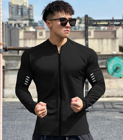 Men Sportswear Zipper Running Jacket