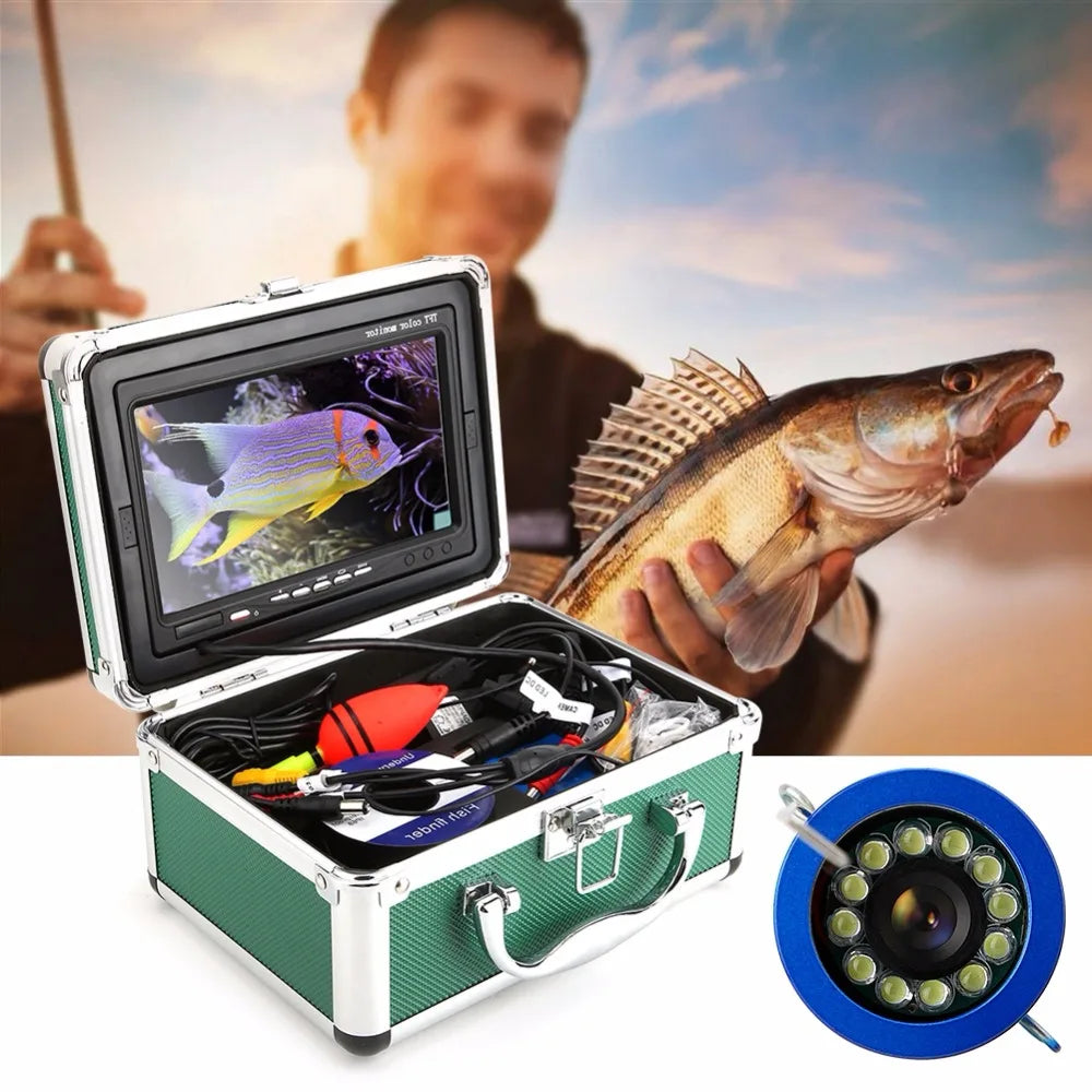 Underwater Fishing Video Camera Fish Finder with 8G TF Card SYSD 7in Monitor 30m 1080P