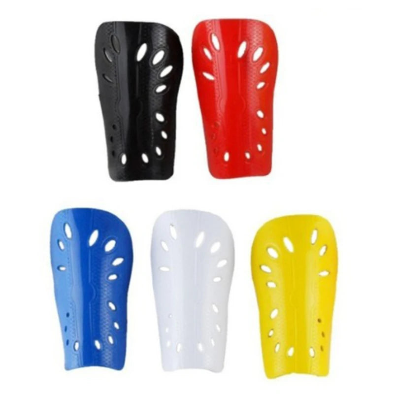 Pair of Football Shin Guard Plastic Pads Protective Gear